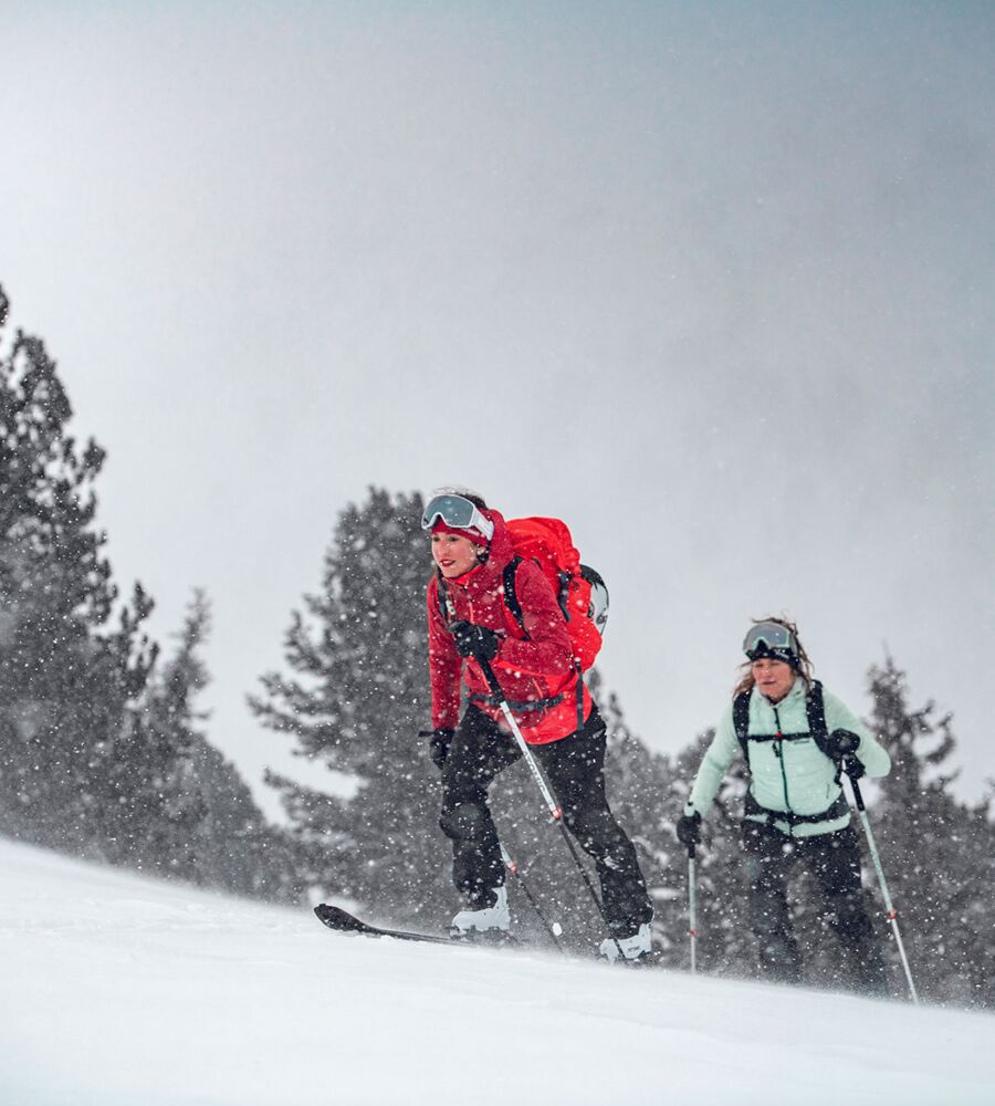 Skitour bei Schneefall